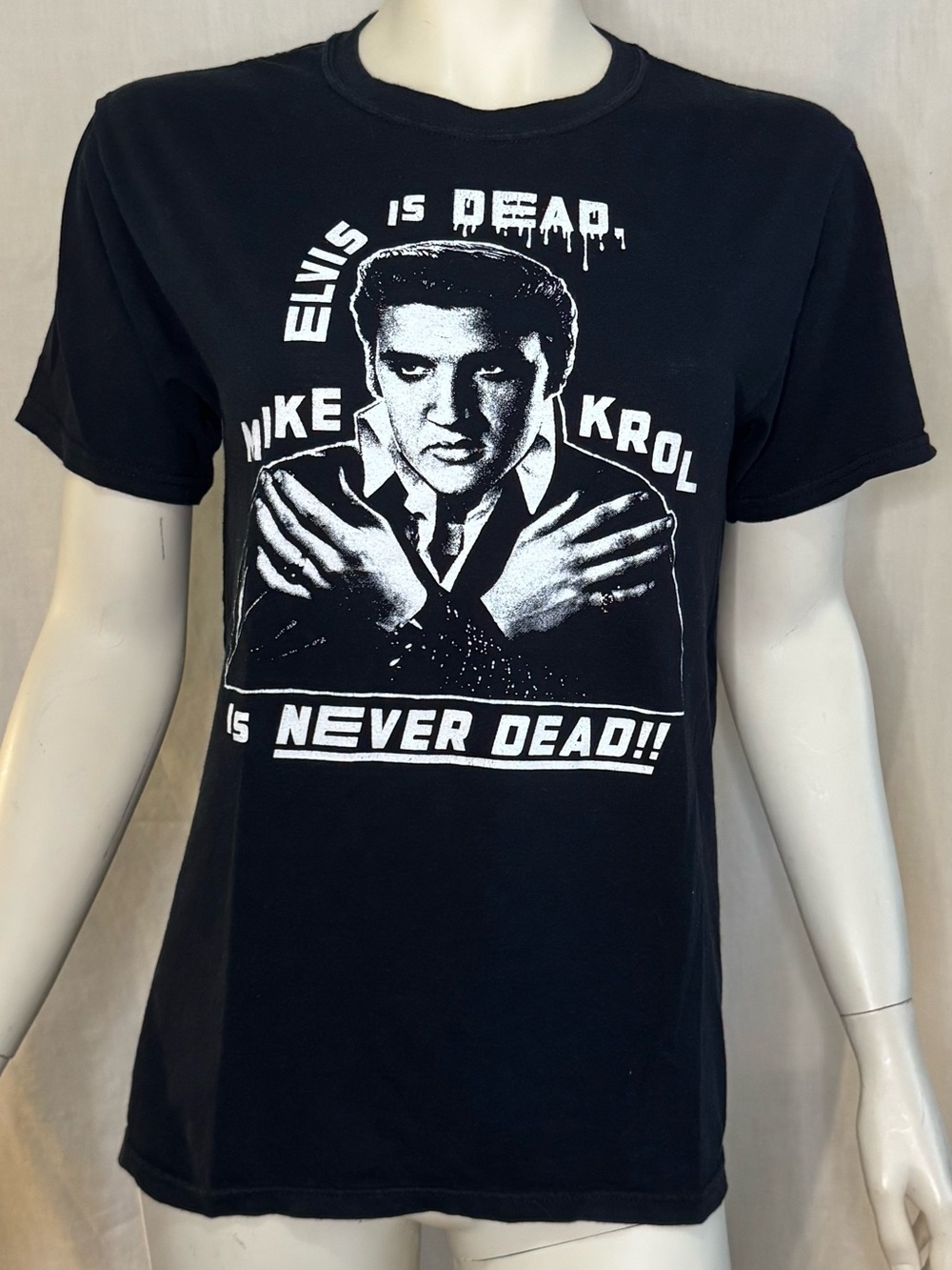 Mike Krol musician Elvis black t shirts size small